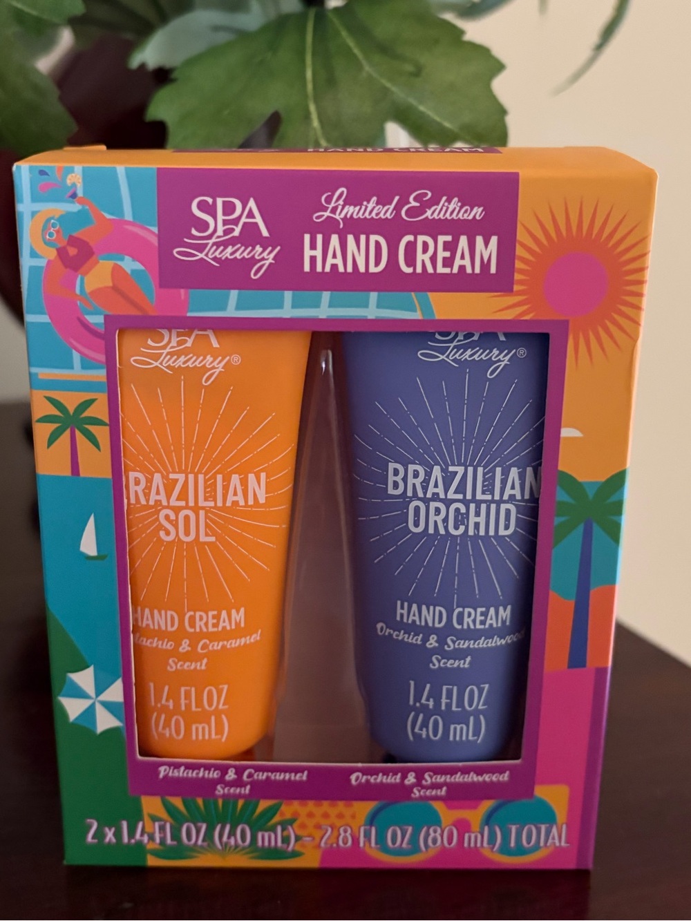 NWT Spa Luxury Limited Edition Hand Cream Duo Brazilian Sol and Brazilian Orchid